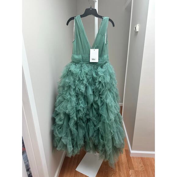 NEW NWT Mac Duggal 20411 Dress Jade Green size 10 - Picture 6 of 8